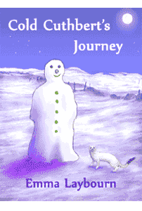 the cover of the free kids' Christmas ebook, Cold Cuthbert's 
Journey, shows a snowman and a stoat