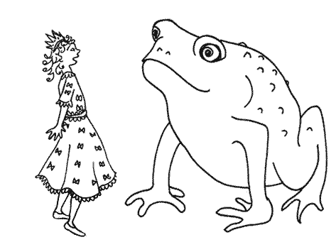 Princess Fifi and the giant frog, in the free Custard Castle online story