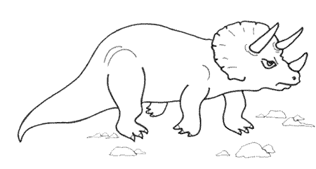 An annoyed-looking triceratops